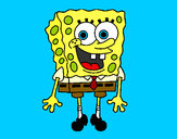 Desenho SpongeBob alegre pintado por netatyshan
