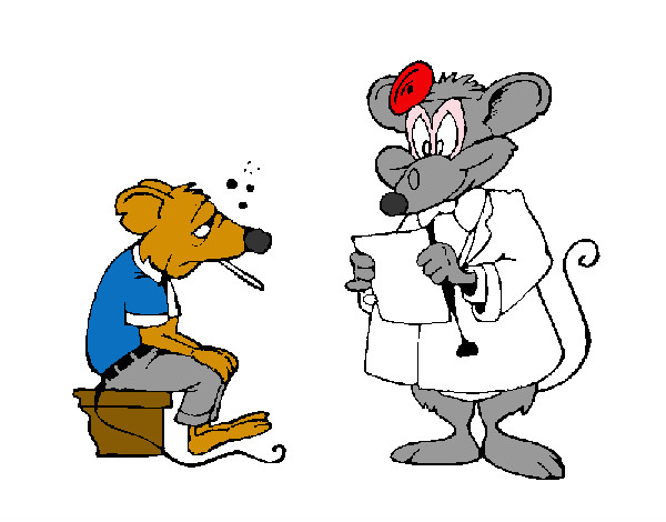 Doutor e paciente rato