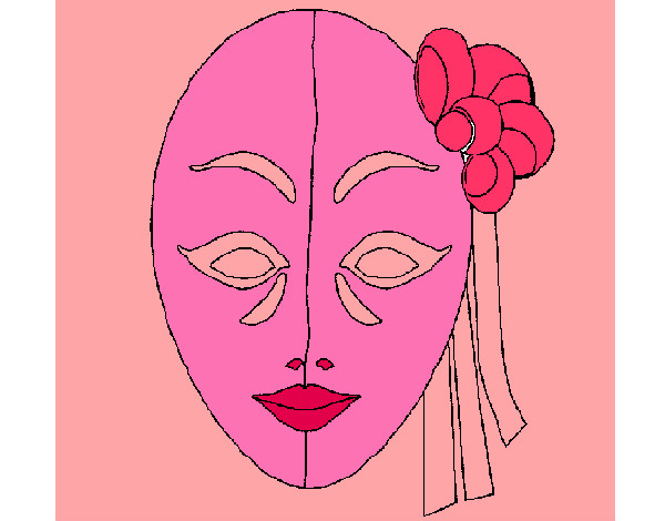 Desenho Máscara italiana pintado por Aninha_Haz