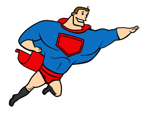 Desenho Super herói enorme pintado por kauechat