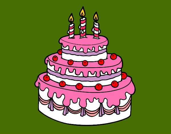 Desenho Torta de Aniversário pintado por LennyOlii