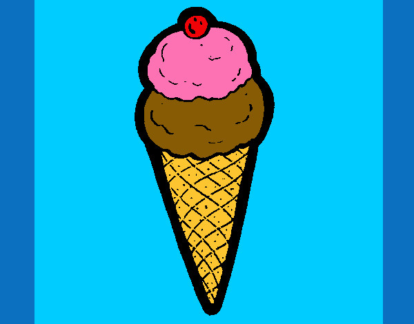Desenho Cone de gelado pintado por Kamilaa