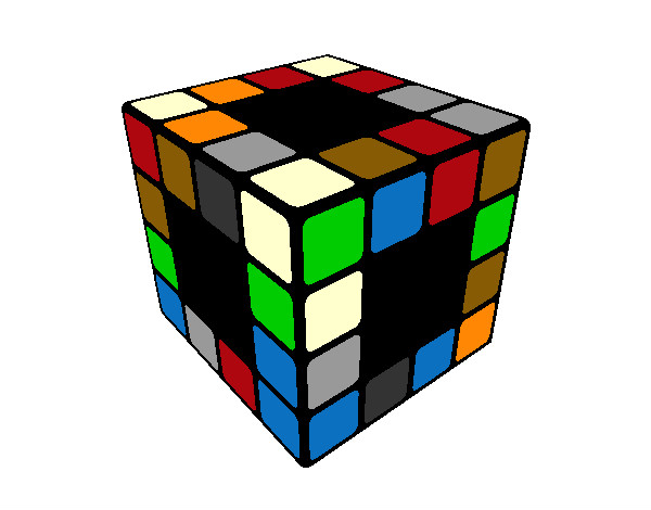 Desenho Cubo de Rubik pintado por Caio_kT