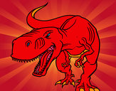 Desenho Dinossauro aborrecido pintado por bizel