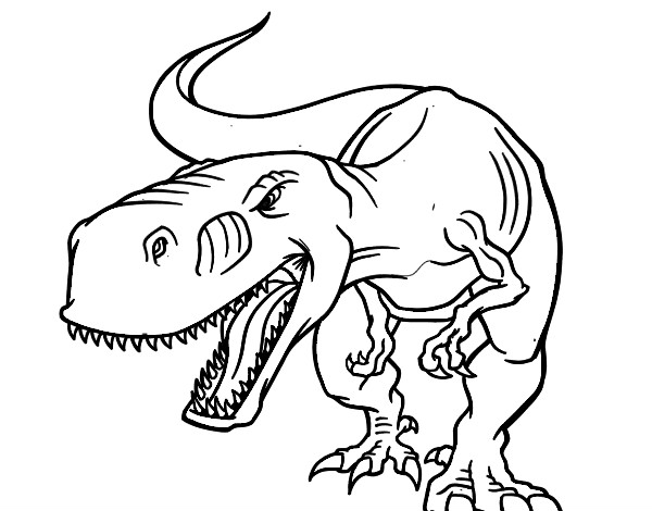 Desenho Dinossauro aborrecido pintado por Janjao