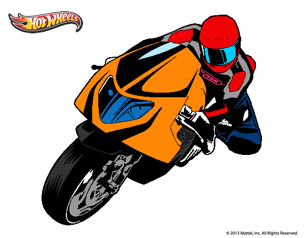 Desenho Hot Wheels Ducati 1098R pintado por asterisque