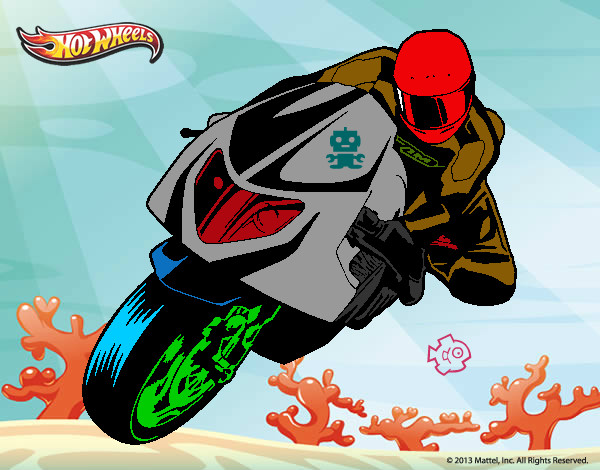 Desenho Hot Wheels Ducati 1098R pintado por heidi