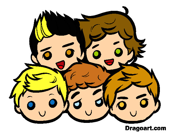 Desenho One Direction 2 pintado por AllyStyles