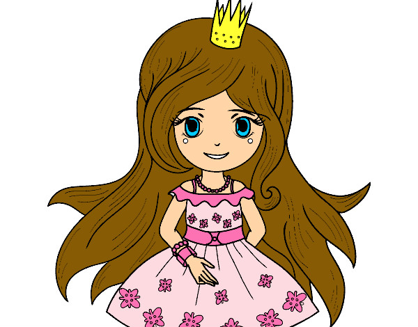 Desenho Princesa primavera pintado por Giuliafss