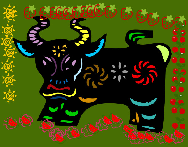 Desenho Signo do boi pintado por gabyy