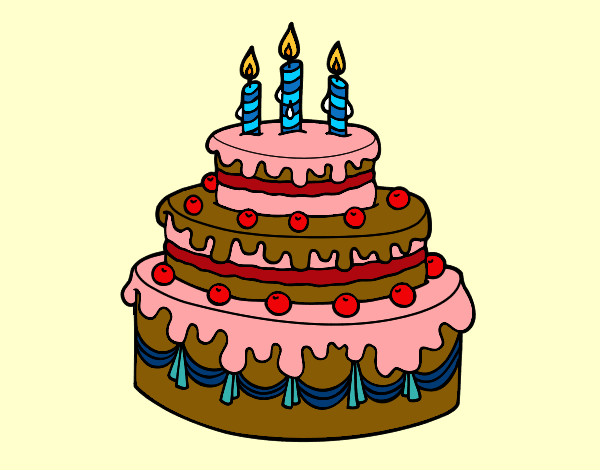 Desenho Torta de Aniversário pintado por mimnai