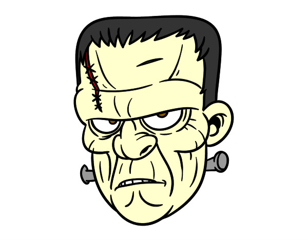 Desenho Cara de Frankenstein pintado por Gabrielyy