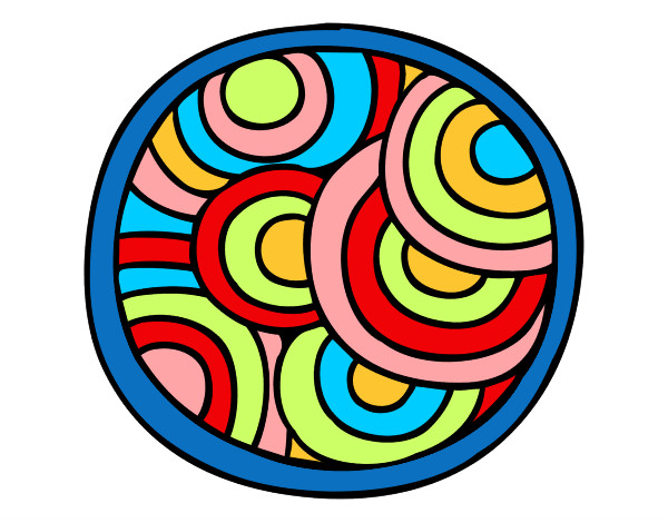 Desenho Mandala circular pintado por MiraSantos