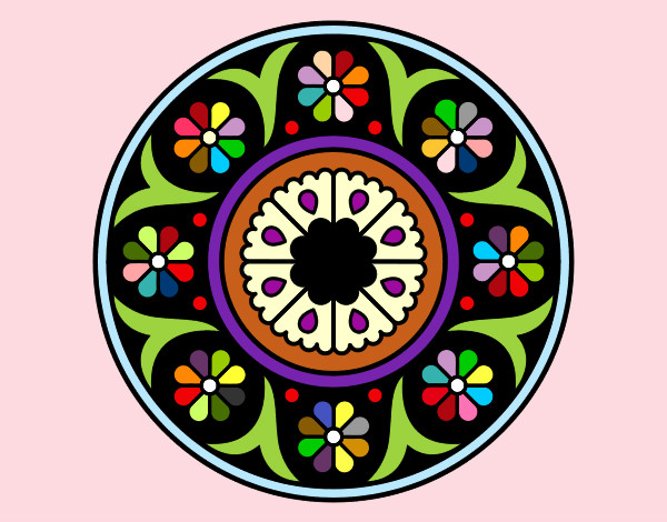 Desenho Mandala flor pintado por MiraSantos