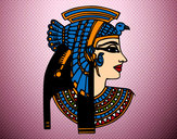 Desenho Perfil Cleopatra pintado por EulinaLima