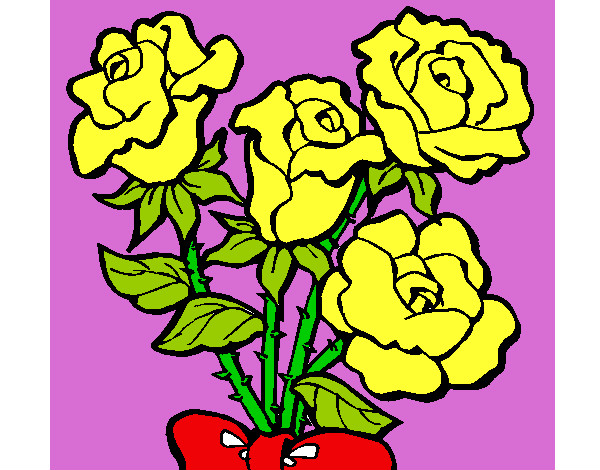 Desenho Ramo de rosas pintado por 12346