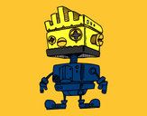 Desenho Robot com Moicano pintado por muriloca