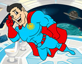 Desenho Superherói voando pintado por Henrygui54
