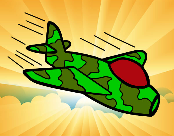 Desenho Avião da camuflagem pintado por jhonatan9