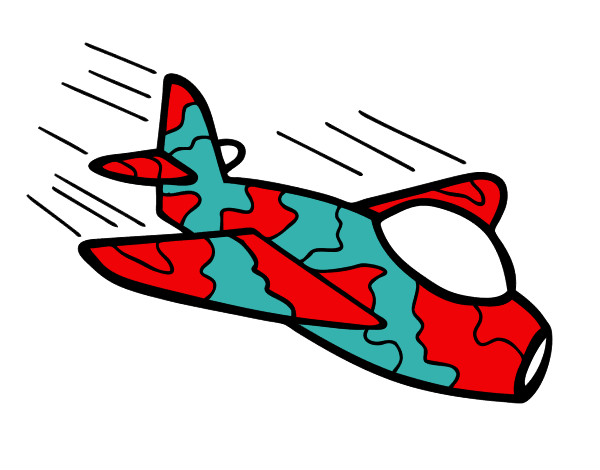 Desenho Avião da camuflagem pintado por luamcc