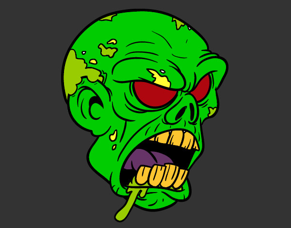 Desenho Cabeça de zombie pintado por AMASantos