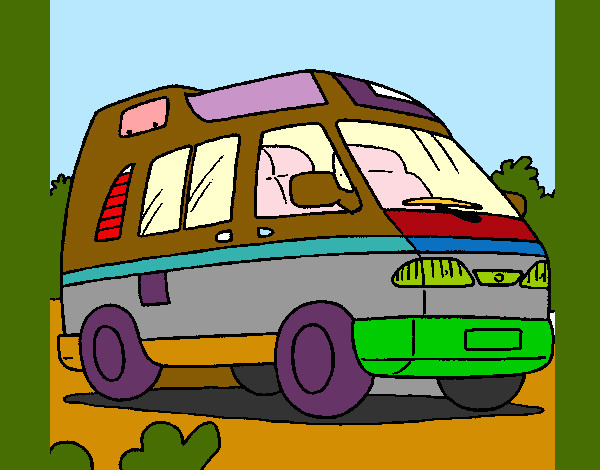 Desenho Caravana compacta pintado por Antonny 