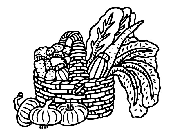 Desenho Cesta de legumes pintado por Erlan