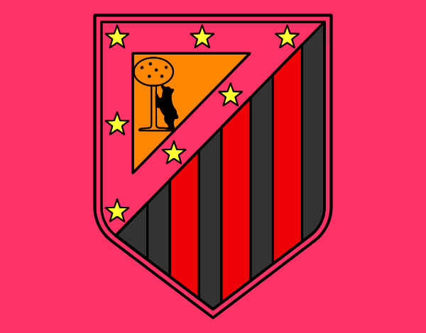 Desenho Emblema do Club Atlético de Madrid pintado por luamcc