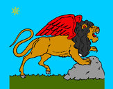 Desenho Leão alado pintado por igorzao