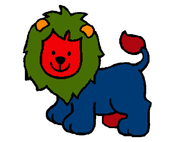 Desenho Leão feliz pintado por CAIOEDU