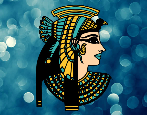 Desenho Perfil Cleopatra pintado por rafaella20