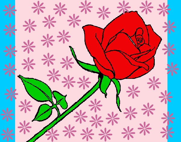Desenho Rosa pintado por eryca