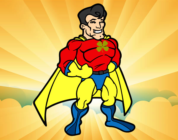 Desenho Super-herói musculoso pintado por igorzao