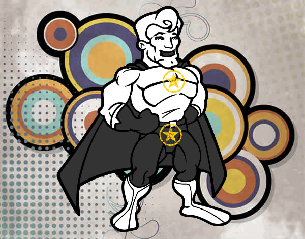 Desenho Super-herói musculoso pintado por igorzao