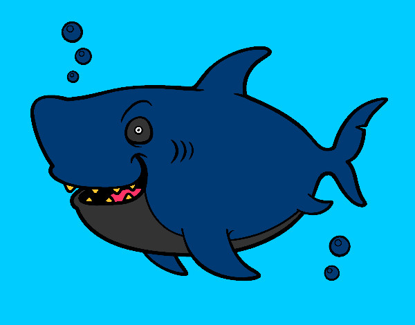 Desenho Tubarão-baleia pintado por muriloca