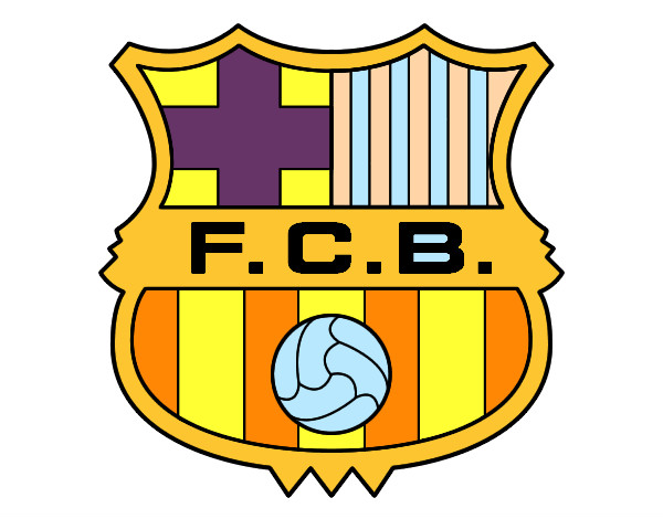 Desenho Emblema do F.C. Barcelona pintado por Enzinho