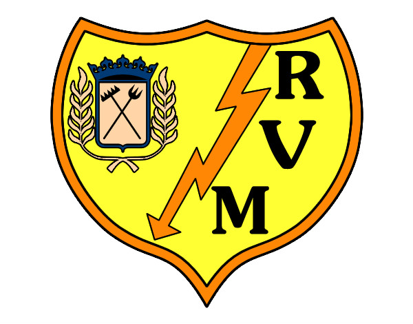 Desenho Emblema do Rayo Vallecano de Madrid pintado por Enzinho