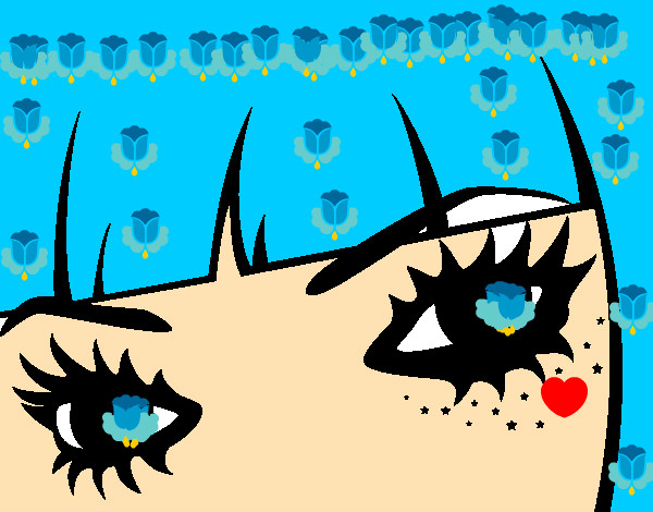 Olhos De Uma Ema Azul