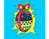 Desenho Ovo de Páscoa brilhante pintado por FabianaCid