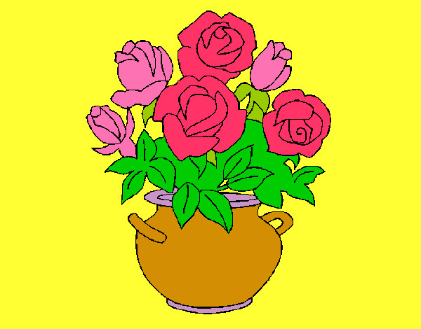Desenho Jarro de flores pintado por juninhojr