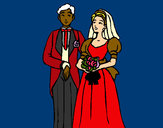 Desenho Marido e esposa III pintado por amigo 