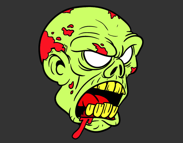 Desenho Cabeça de zombie pintado por Profanum