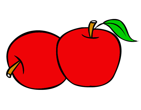 Desenho Dois maçãs pintado por nadya