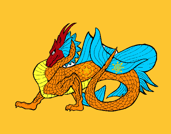 Desenho Dragão de mar pintado por fabiof