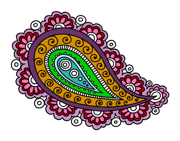 Desenho Mandala lágrima pintado por marinatica