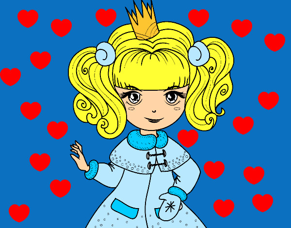 Desenho Princesa de inverno pintado por YULA
