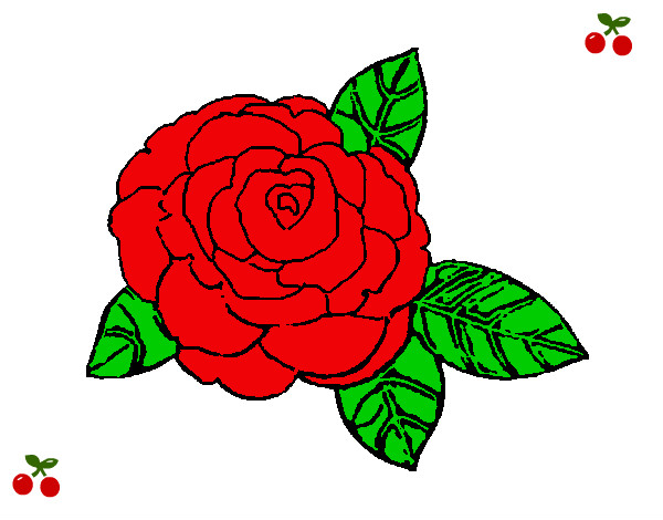 Desenho Rosa pintado por lilicalana