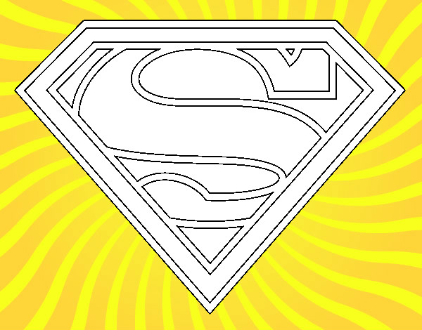 Desenho Símbolo do Superman pintado por daniel0102