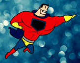 Desenho Super herói enorme pintado por Apolo