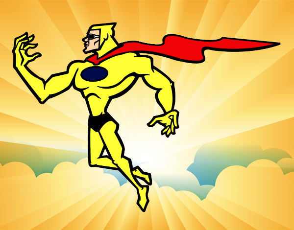 Desenho Super herói poderoso pintado por Apolo